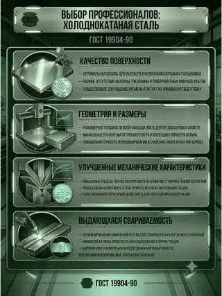 Холоднокатаная сталь: качество поверхности, геометрия, механические свойства, сварка